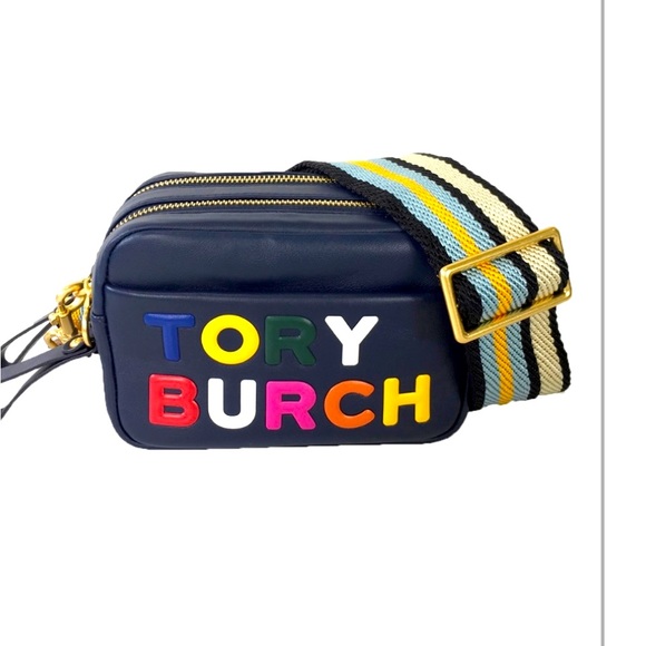 Tory Burch Handbags - Tory Burch Perry double zip mini bag - navy